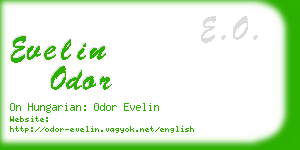 evelin odor business card